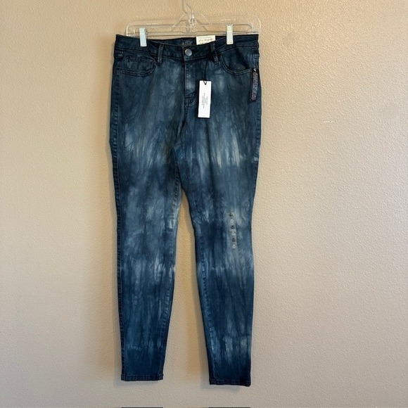 a.n.a ANA Midnight Blue Tie Dye Fashion Stretch Jegging Size 29/8 NWT - Picture 1 of 8